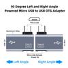 AA58 2Pcs OTG Adapter for Fire TV Stick 90 Degree Left/Right Angle Micro-USB to USB OTG Adapter for Android Phone Tablet