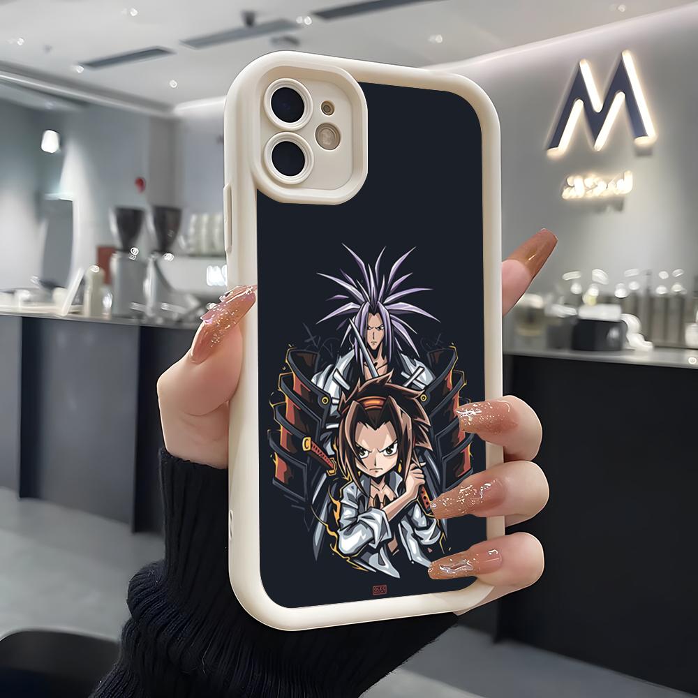 Anime A-Shaman King Phone Case For IPhone Air 17 Pro Max 16 E 15 14 Pro Max 13 12 11 Mini Plus Soft Silicone White Cover