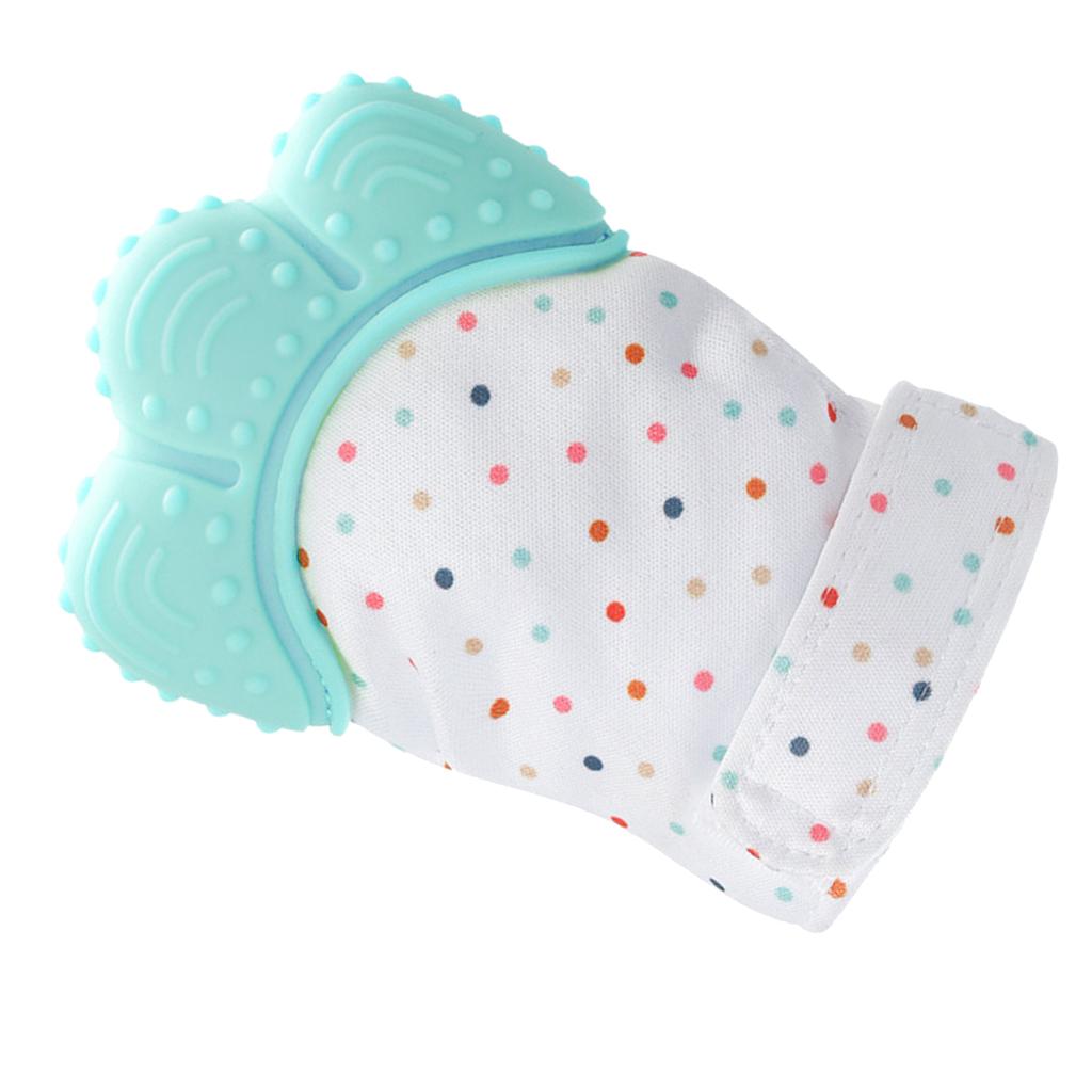 Baby Teething Gloves Safe Silicone Prevent Scratches Stimulating Teether Glove Sound Toy for