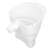 Flour Funnel Foldable Wide Mouth No Spill Silicone Stand Mixer Funnel for Dry Wet Ingredients White