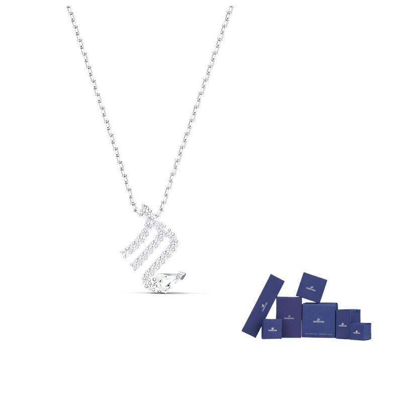 Swarovski Zodiac II Scorpio Metal Constellation Necklace Womens Silver F-Original brand box