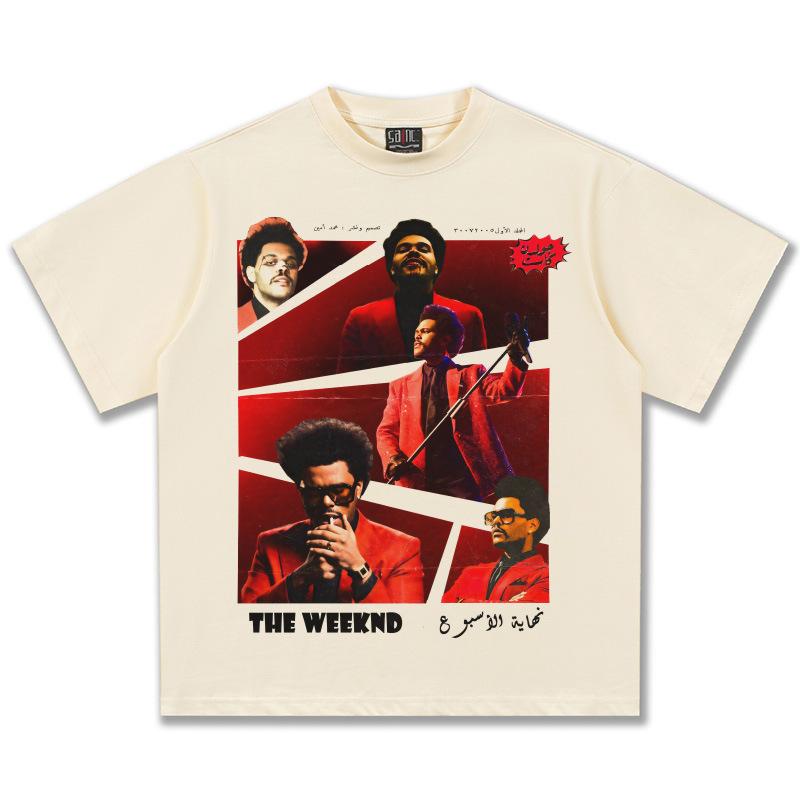 

The Weeknd Red Outfit Graphic TShirt Unisex Oversized RB Casual Cotton Short Sleeve Urban Streetwear Fashion Top For Party 4XL