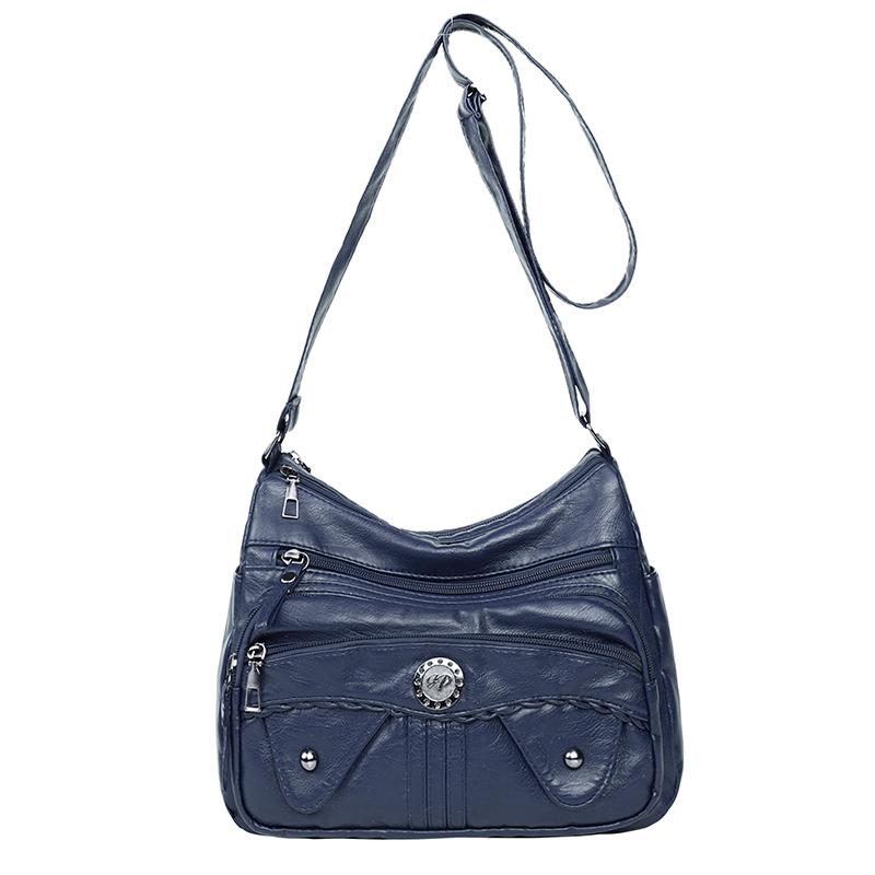 Weiche Leder Mehrfachfach Mehrfach-Taschen Schultertasche Damen Umhängetasche Muttertasche