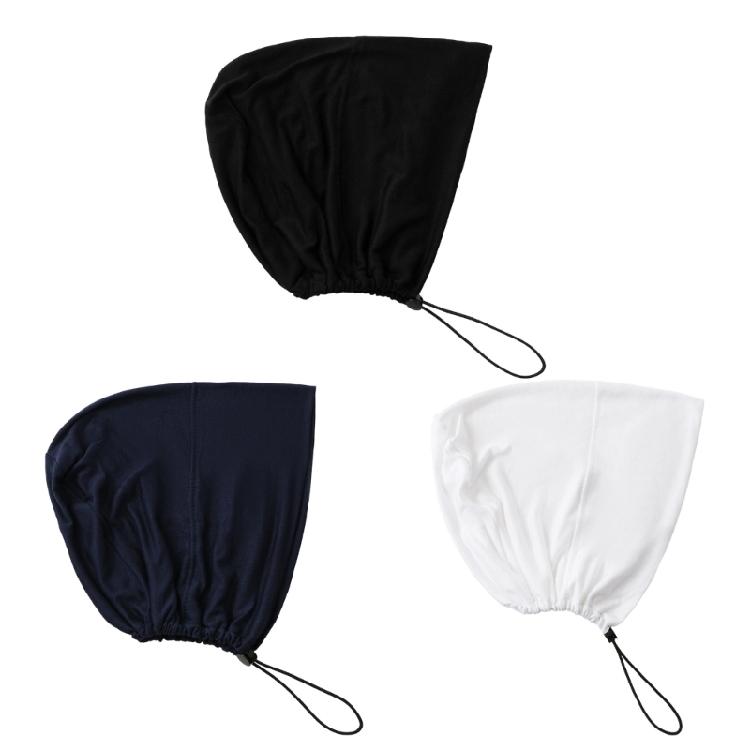 Commuters Friendly Turban Hat Adjustable Drawstring Head Cover Skull Hat for Women Mercerized Cotton Comfortable Headwrap