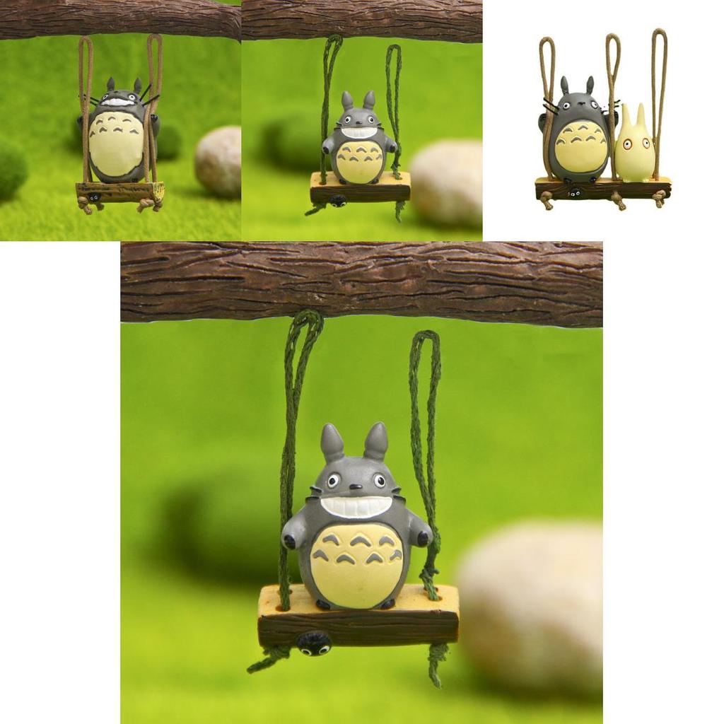 My Neighbor Totoro Swing Cat Scene Mini Model Ornament For Gift Present