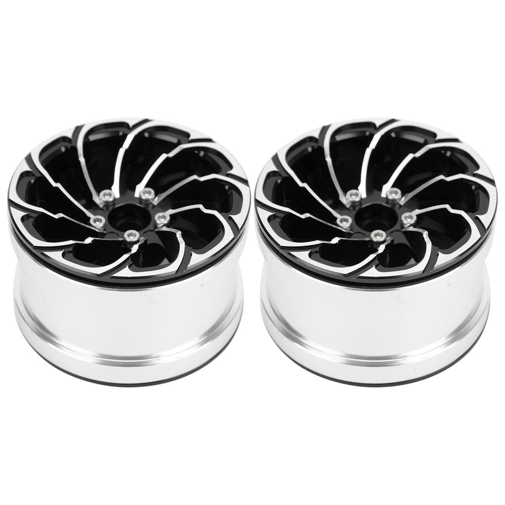 Aluminum Alloy Bdlock Wheel Rims with Lock NonSticky for 1/10 RC Crawler Cars(Black )