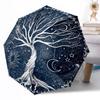 Goldener Baum des Lebens Automatischer Outdoor-Regenschirm Einziebares Design mit 8 Rippen Langlebig Leicht Perfektes Geschenk für Freunde Familie