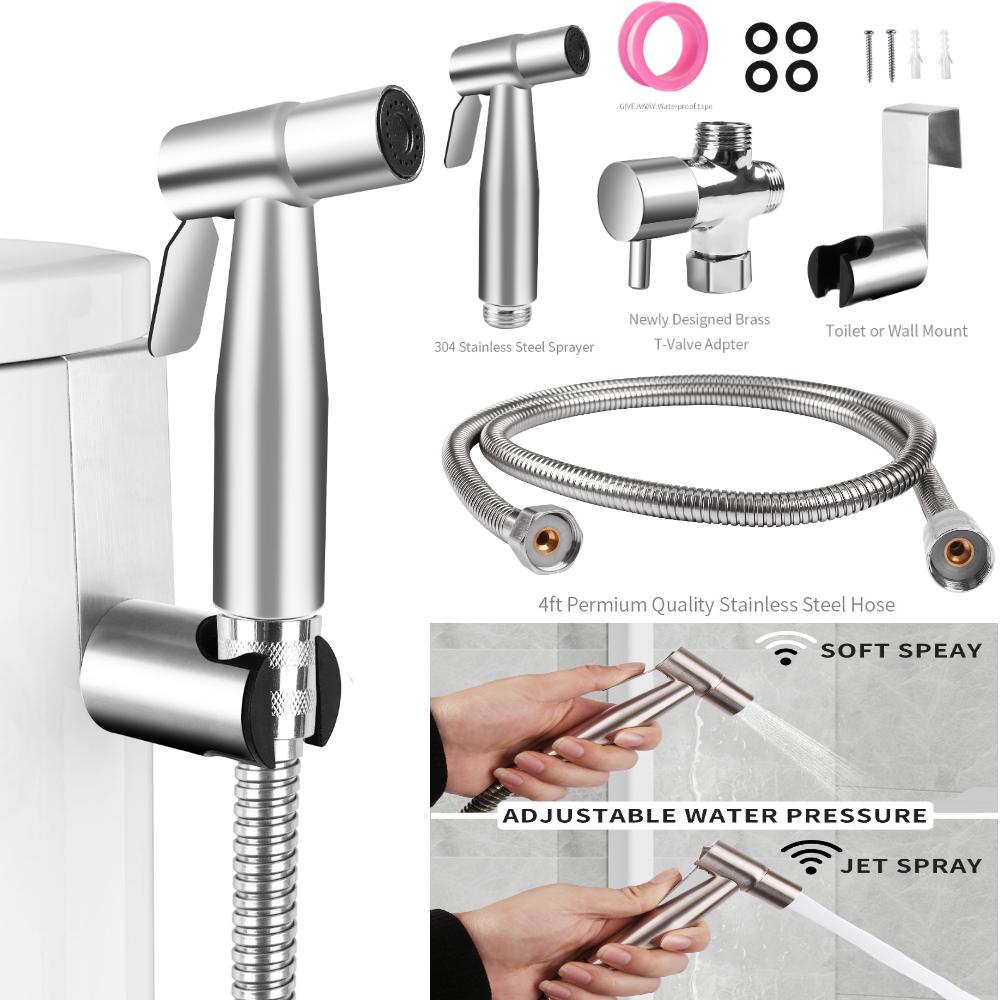 Handheld Bidet Douche Shower Spray for Toilet Personal Hygiene Stainless Steel Bidet Sprayer Kit Bathroom Washer Shower Head