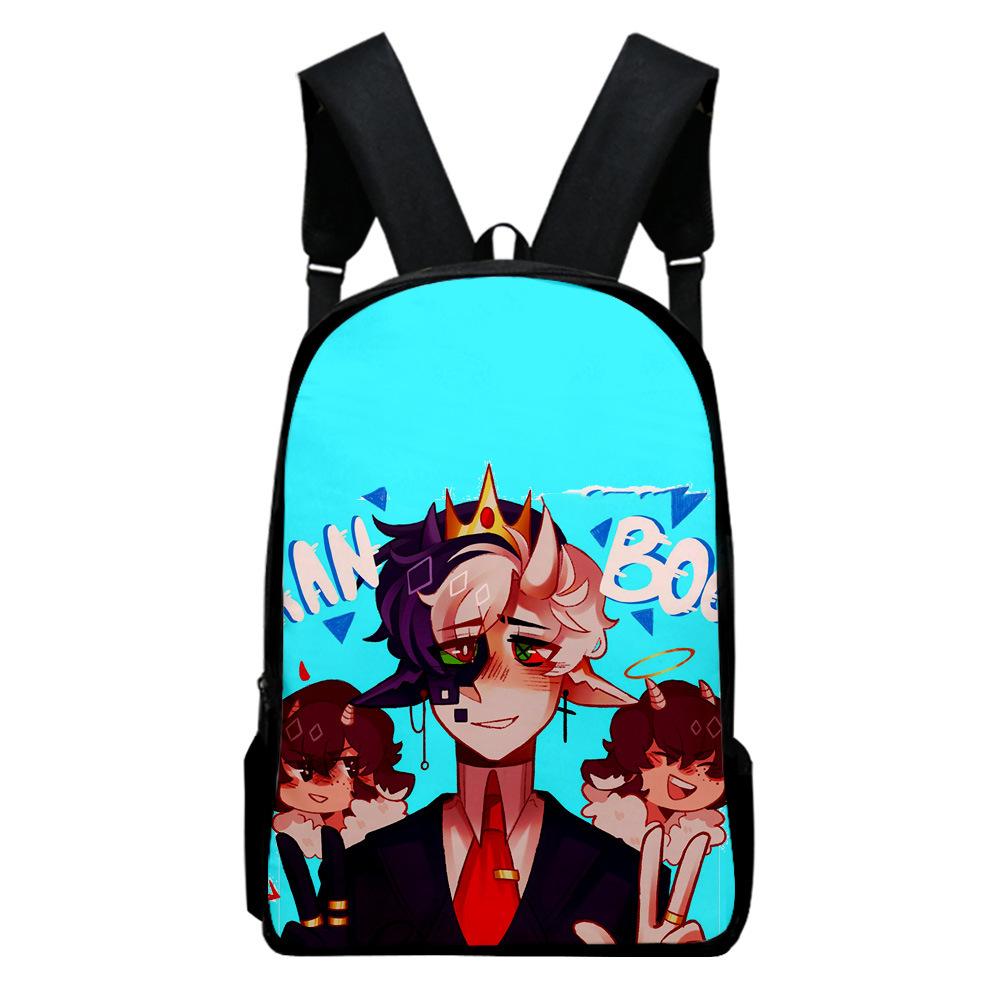 Classic Popular Funny Ranboo Notebook Backpacks Pupil School Bags 3D Print Oxford Waterproof Boys/Girls Laptop Backpacks