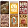 Beer Tin Sign Plaque Metal Vintage Pub Funny Metal Sign Plate Wall Decor for Bar Pub Club Man Cave Decorative Iron Painting