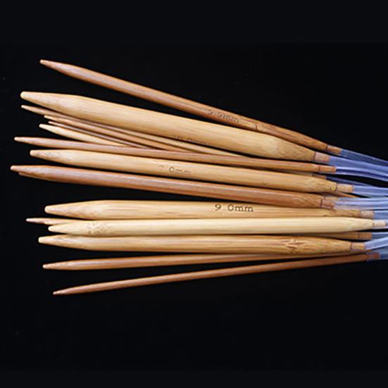 Agulhas de tricô circulares, toque confortável, convenientes, flexíveis, bambu, agulhas circulares para luvas