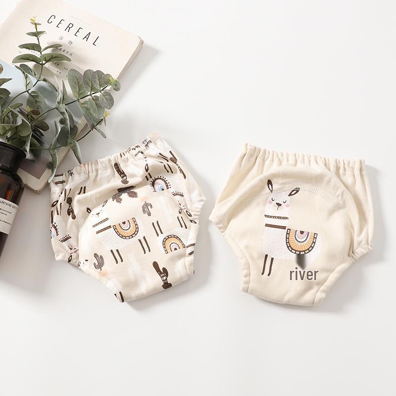 Shabumoto Baby 4-Layer Cotton Learning Pants - Leak-Proof, Breathable & Washable Toddler Training Pants