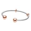 925 Sterling Silver, Copper Silver Alloy Bangles Women's Rose Gold 588291