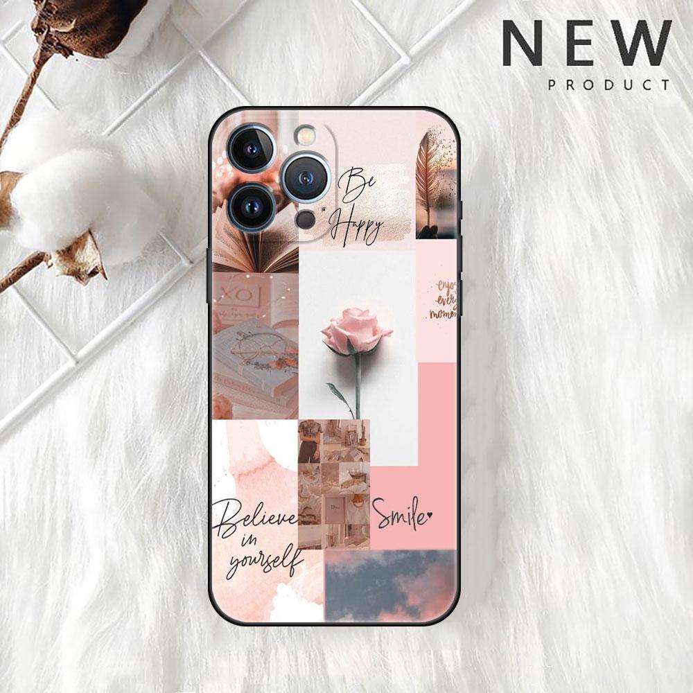 

Розовый Цветочный Чехол-Сердце Для Apple iPhone 14 Pro Max 13 11 12 Mini SE 7 8 Plus X XS 6 6S Силиконовый Чехол Чехол для Телефона Мягкий ТПУ Фунда iPhone 13