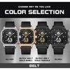 SANDA 7058 Square Quartz Watch Men's Business Quartz Watch Multi-function Six Hands Calendar Waterproof Steel Belt Wristwatch