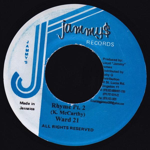 7inch Record WARD 21 - Rhyme Pt. 2 NONE Jammy's Records 2003 Jamaica Reggae, Ska & Dub Used