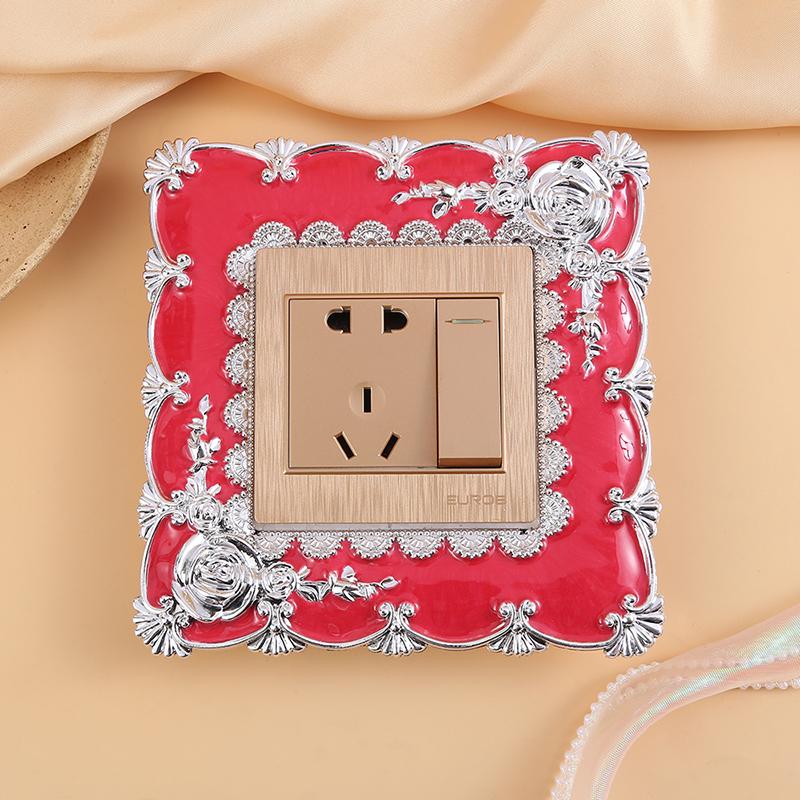 1Pcs European switch sticker switch cover wall sticker household socket decoration dustproof and dirty switch protection sticker