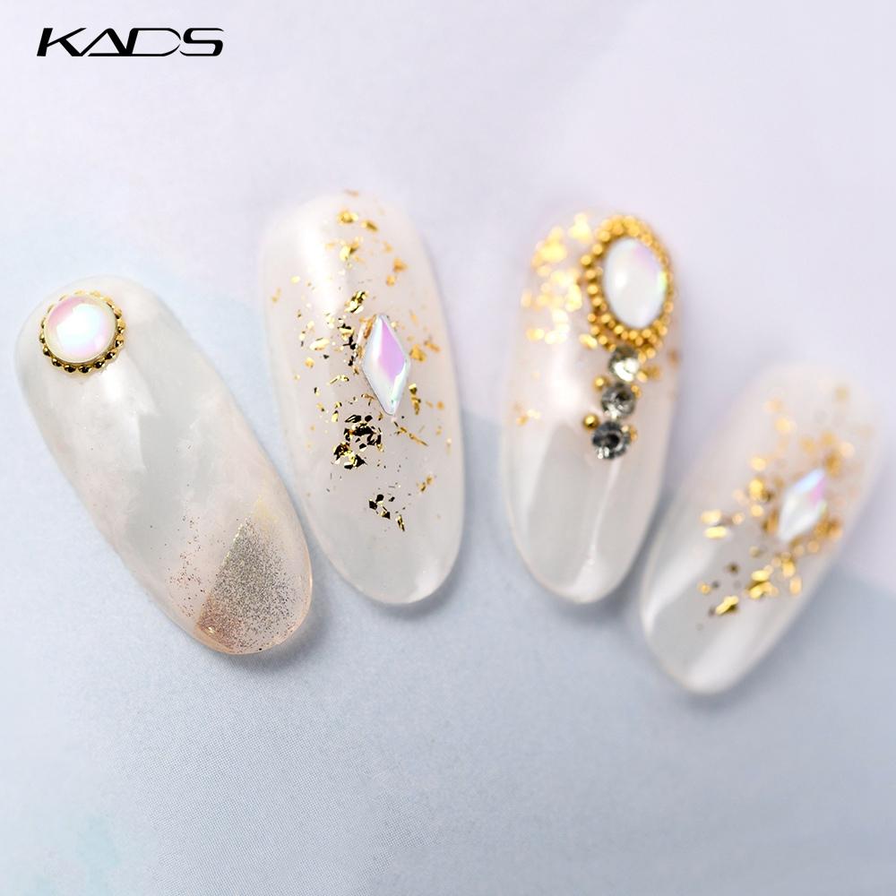 kads Ovals Water Drop 6 Shapes Design Rhinestones White Color Pearl Rhinestone Nail Art Decorations Nail Accessories Nails