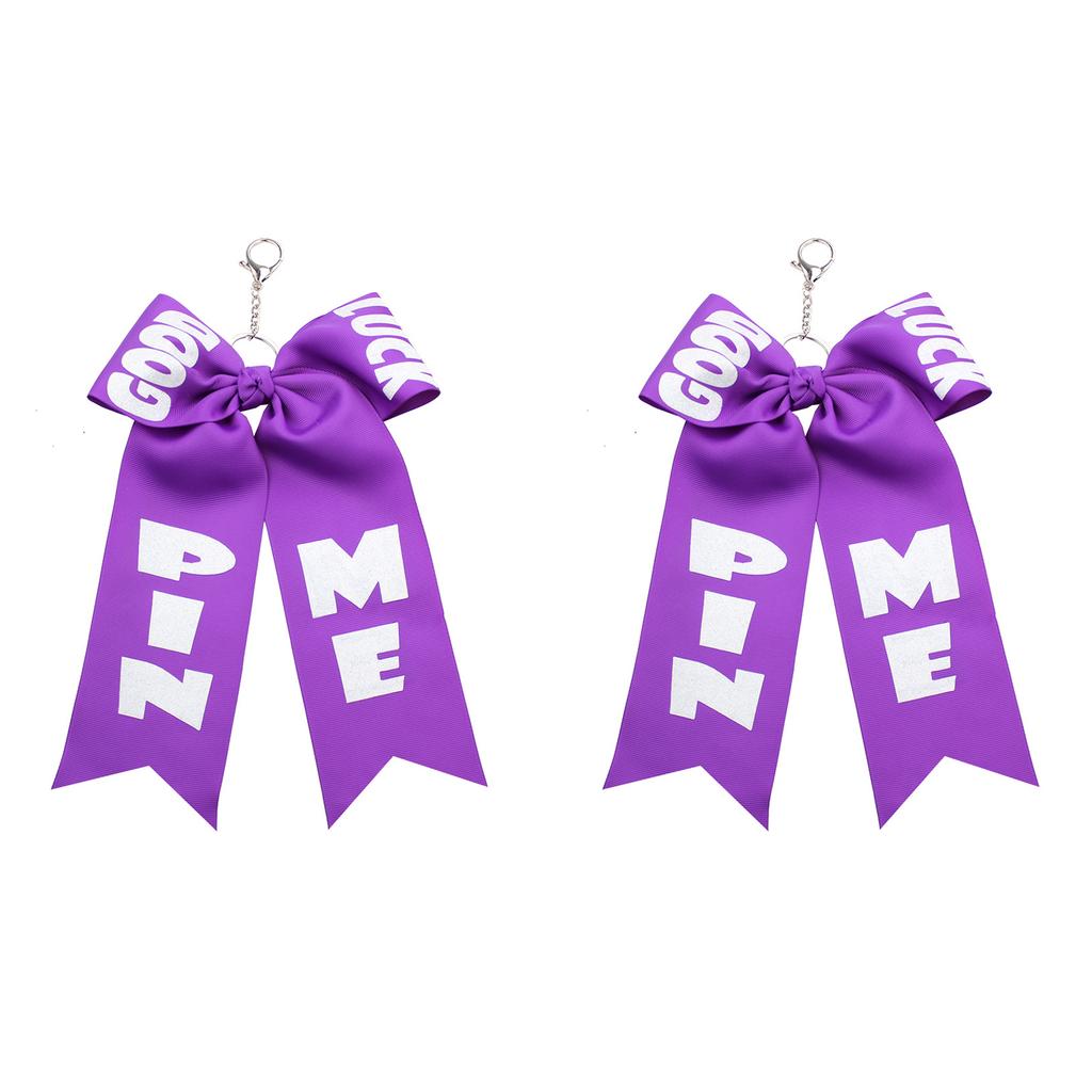 2 Stück Übertriebene Cheerleader-Schlüsselanhänger Stilvolle Schleifenform Mit Quasten Taschen-Hängeornament Perfekt Für Geschenke Und Dekorationen