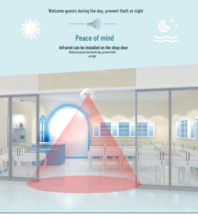 Wireless Voice Welcoming Doorbell with Smart Infrared Sensor