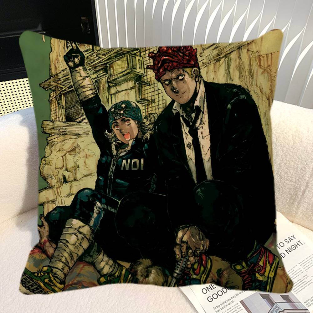 Anime D Dorohedoro Retro Pillow Case Square Pillow Bedroom Sofa Leisure Comfort Cushion Car Home Decoration