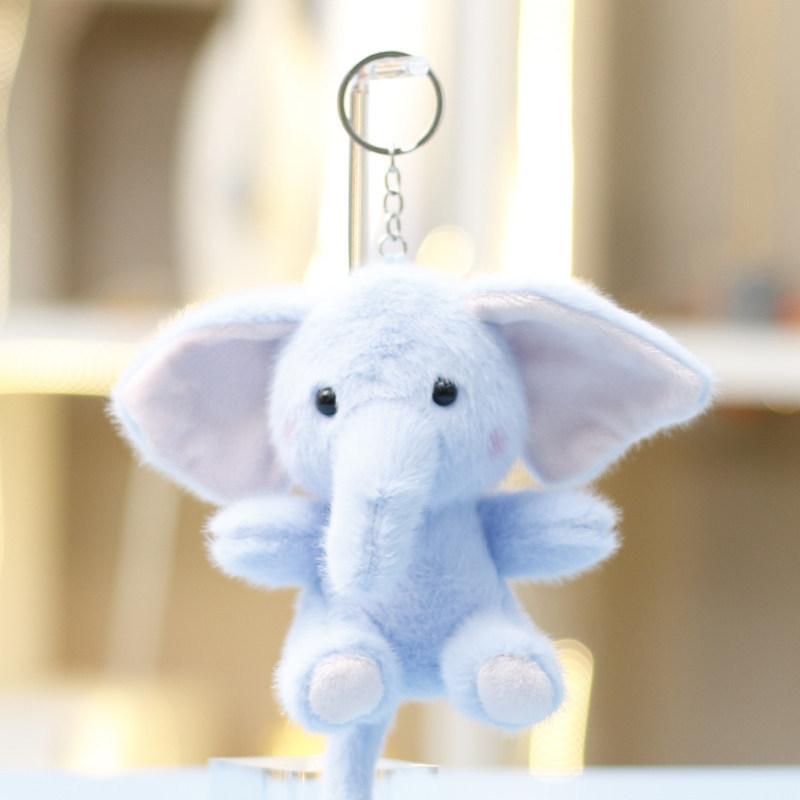 

Teddy Bear Plush Elephant Keychain With Recording Function For Girls Gift And Bag Decor синий