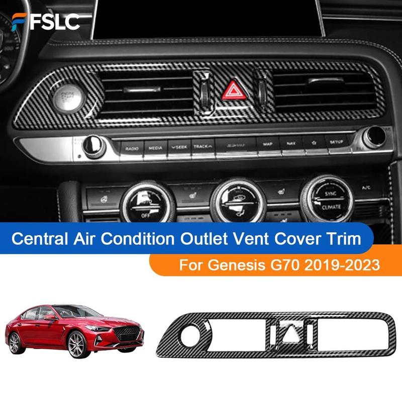 Car Decoration Central Air Condition Outlet Vent Cover Trim For Genesis G70 - Cars Accessories Upgrade Styling