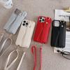 Crossbody Cards Solt Wallet Wristband Bag Case For iPhone 15 16 Pro Max 14 Plus 13 12 11 7 8 Se 2022 Lanyard Pocket Litchi Cover