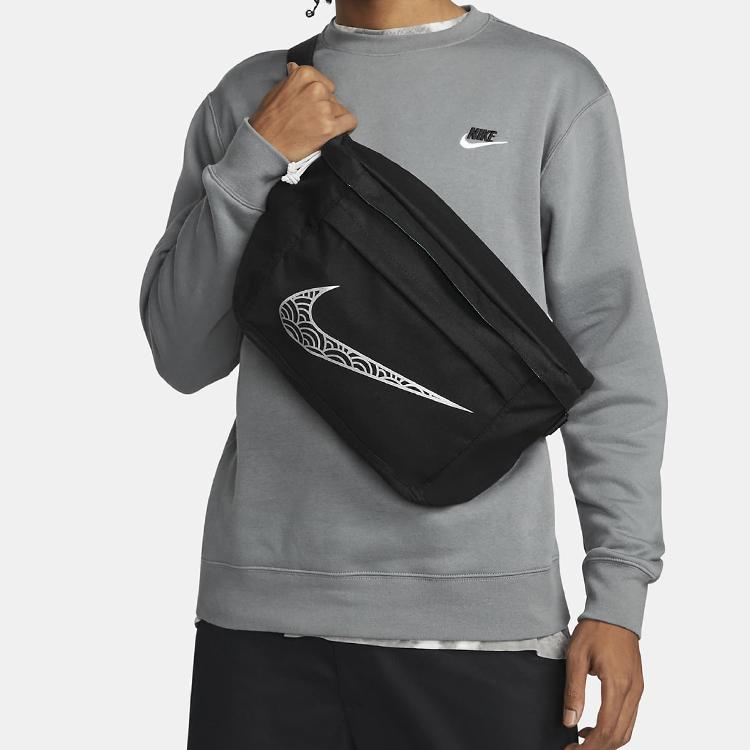 Nike Classic Logo Print Outdoor Sports Leisure Fabric Chest Bag Shoulder Bag Crossbody Bag Waist Bag Unisex Bags Black DQ3431-010