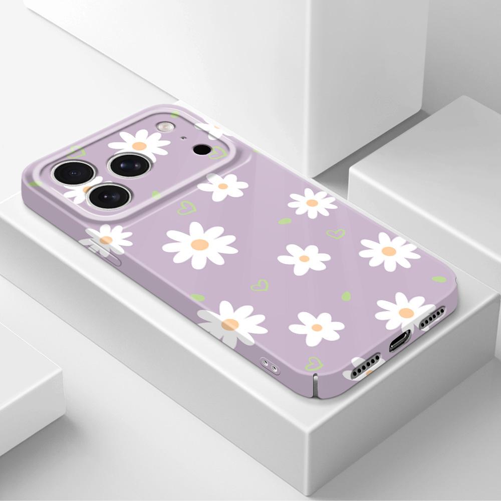 Tender Daisy Phone Case For iPhone 17 Air 16 16E 15 14 Plus Pro Max Film Hard Cover