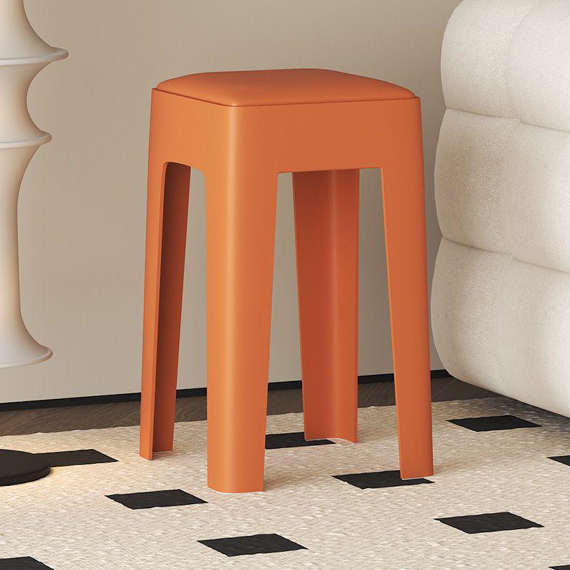 Durable Upholstered Stackable Plastic Stool for Home & Dining