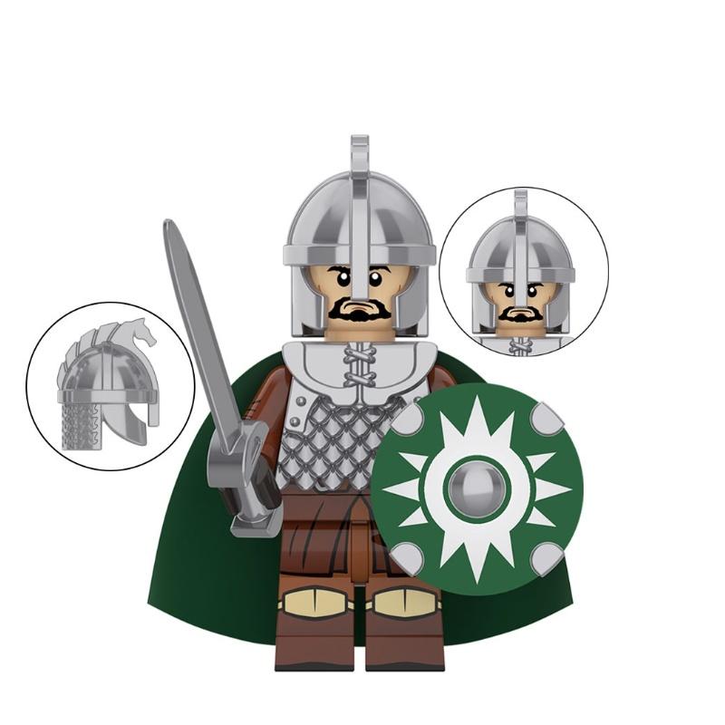Kt1046 Blocs de construction Jouet Garde Chevalier Lo-han Ancien Matériau Plastique