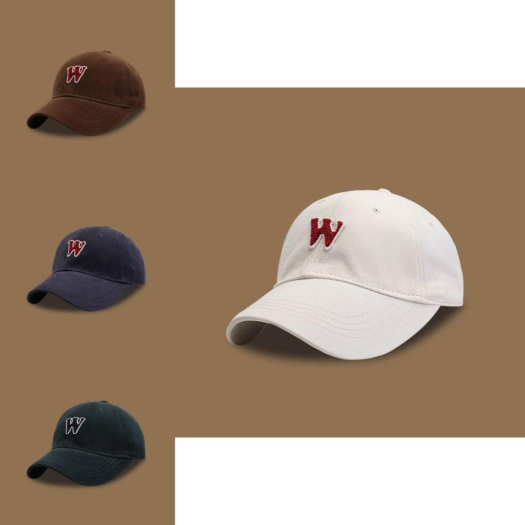 Fashionable Korean Style Baseball Cap Women's Personalized Letter W Couple Students Trendy Casual Sun Hat Men