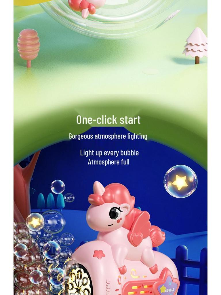 Rechargeable Cartoon Space Rabbit Bubble Gun - Leak-Free Handheld Automatic Bubble Machine