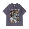 275 GSM Washed T-shirts 100% Cotton One Piece V48 Luffy Lucci Print Unisex Heavy Cotton T Shirt