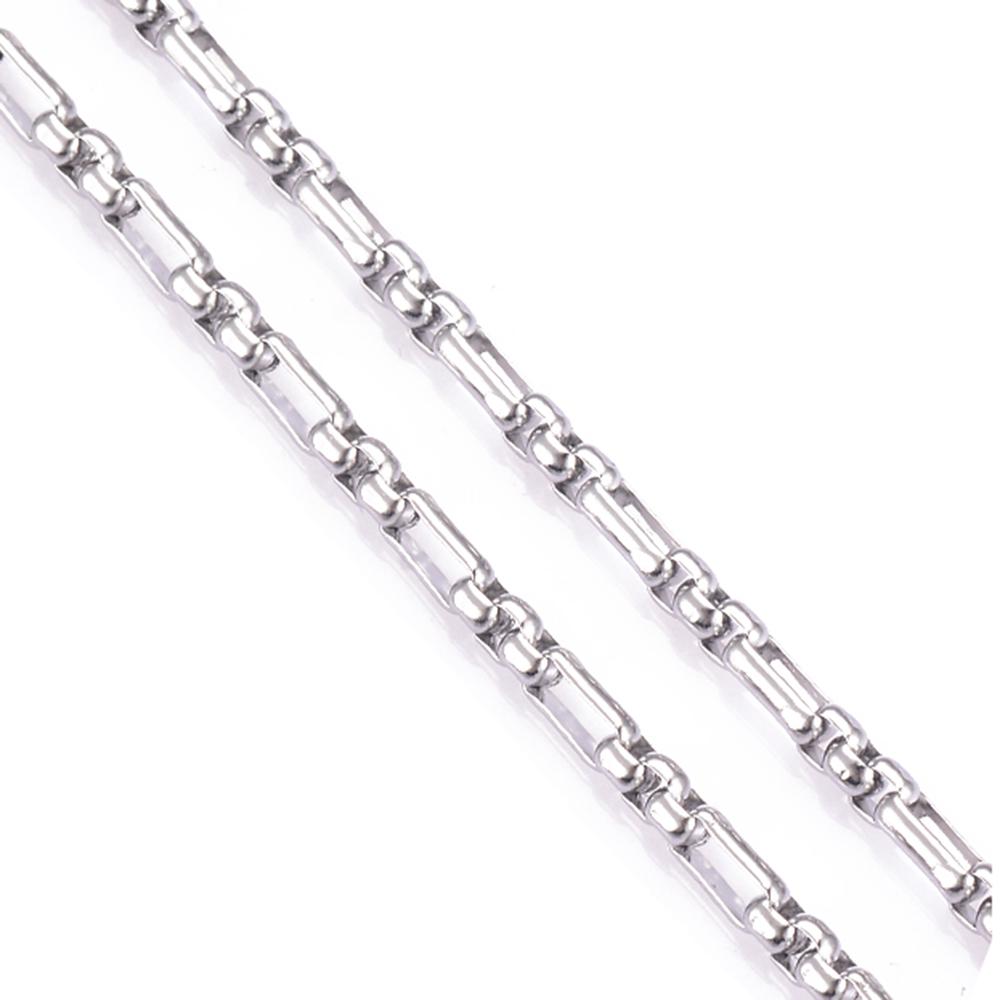 1 Meter/lot Stainless Steel Handmade Chain Square Pearl 3:1 Chain Box Necklace Chain For DIY Jewelry Making Wholesale Bulk Chain