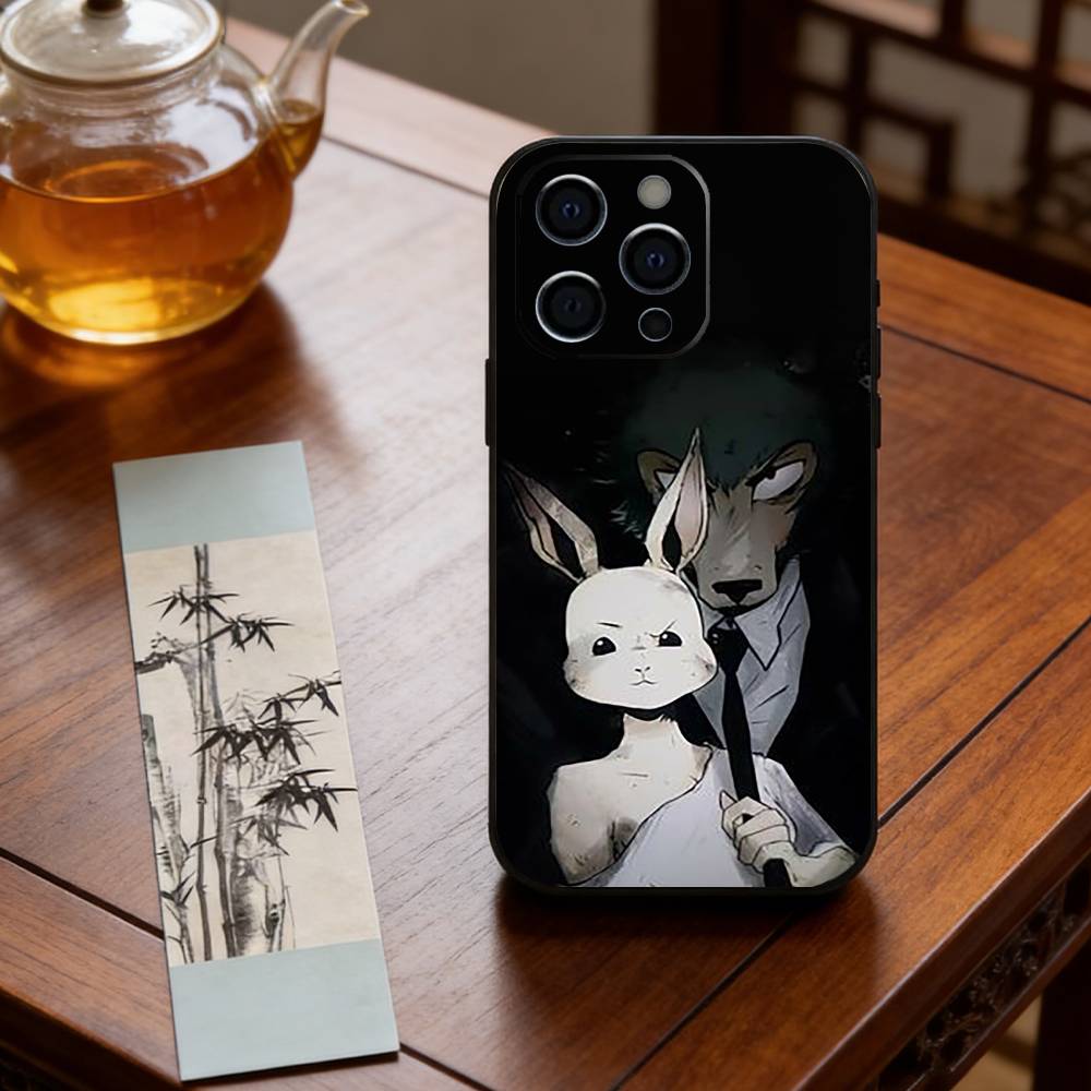 Manga B-Beastars Phone Case For iPhone 17,16,15,14,13,12,11 Plus,Pro Max,XS,Soft Silicone Black Cover