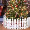 30pc White Plastic Christmas Tree Fence Set Panels with Decorative Top & Base 12-Inch Tall Garden Fence for Christmas Decoration