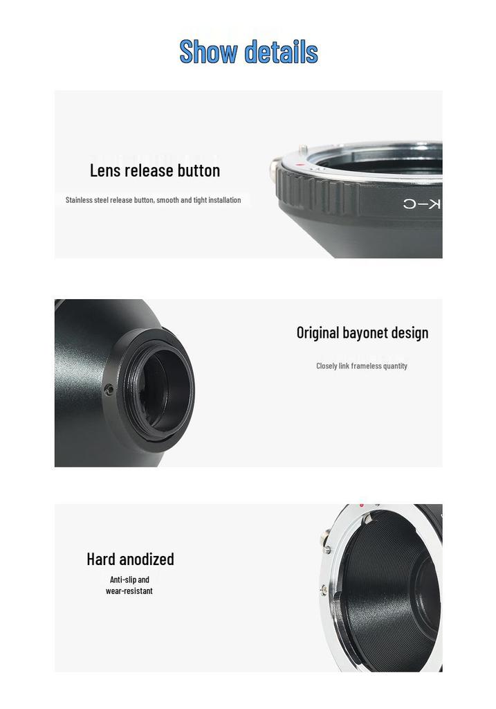 Lens Adapter Ring for Pentax PK To C MOUNT Cinema Cameras