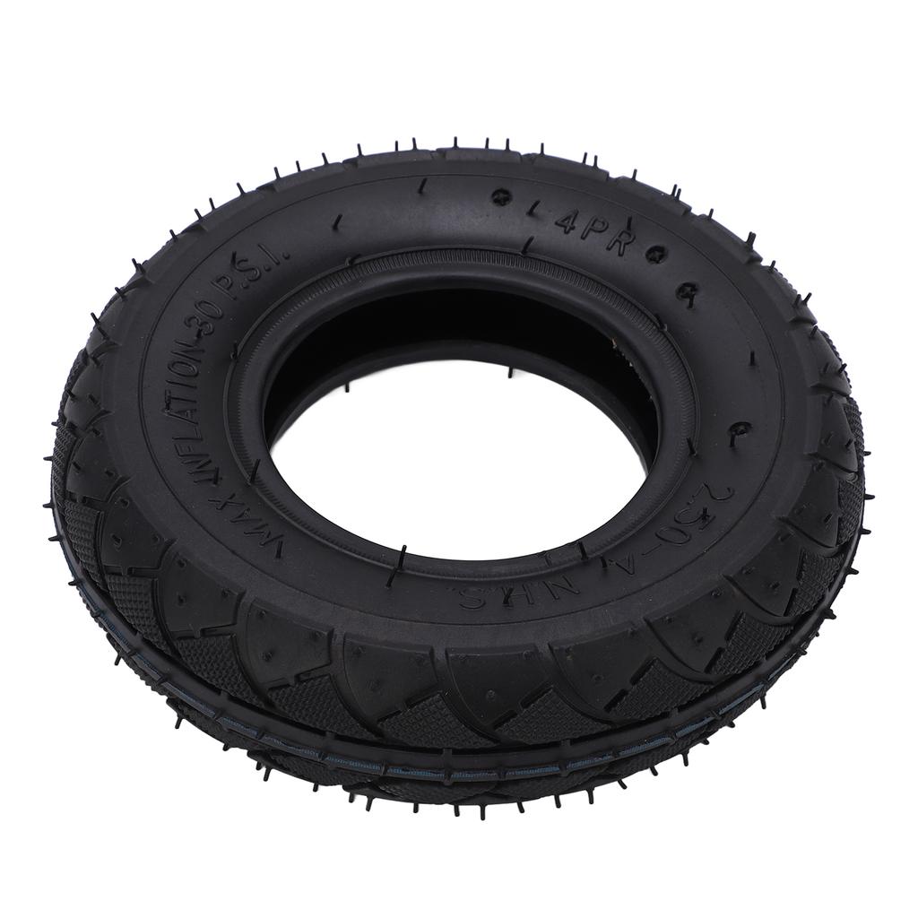 2.50?4 Tire and Inner Tube Set Rubber Inner Outer Tyre Replacement for Scooters Electric Wheelchairs