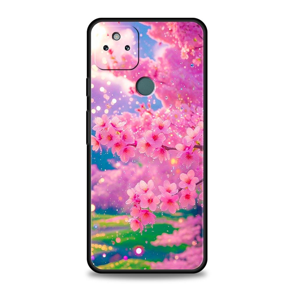 

Korean Flower Phone Case Cover for Google Pixel 10 9 8 7 6 9A 8A 7A 6A Pro Shockproof Soft TPU 10 Pro XL Shell Fundas Capas Bags Pixel 6 Pro