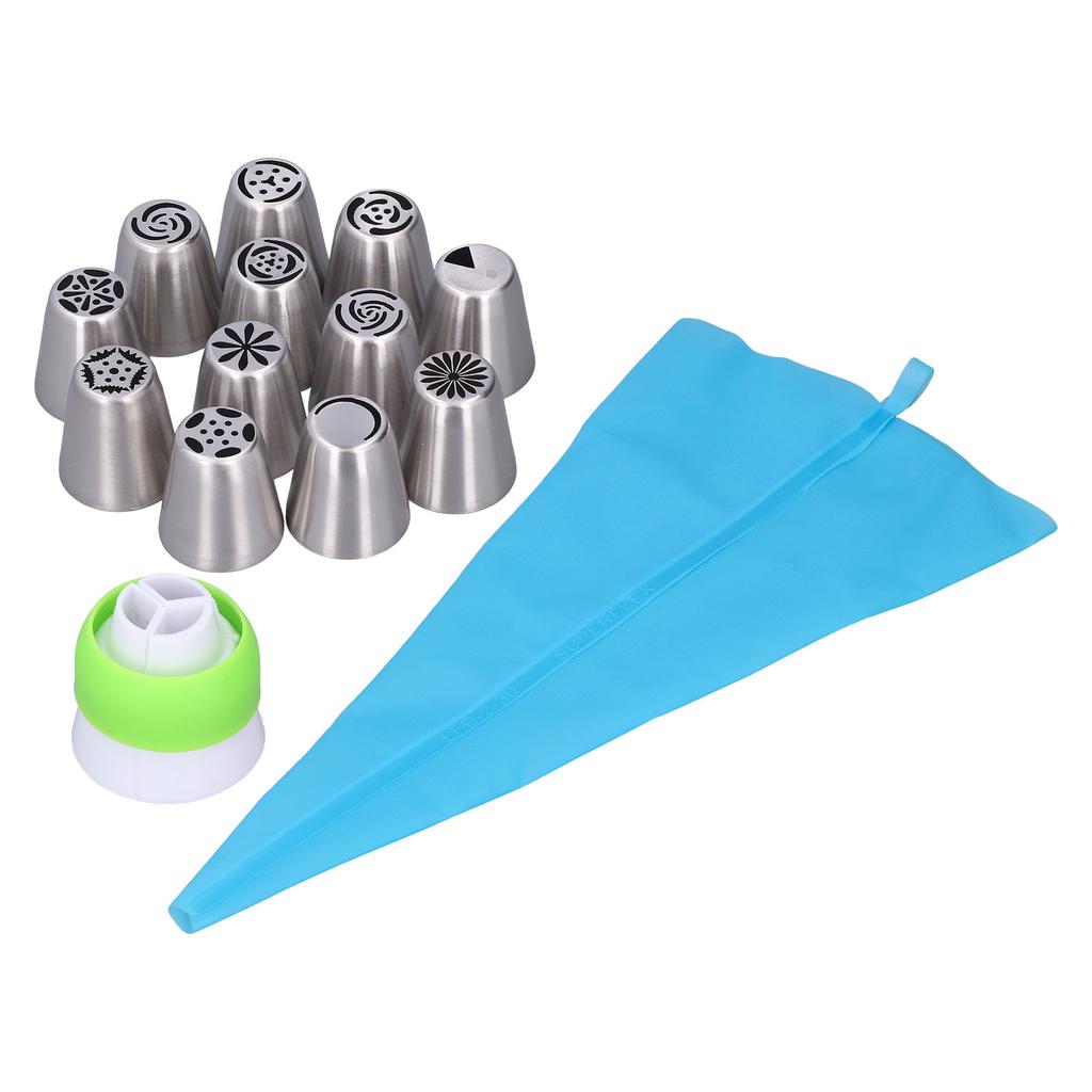 Piping Tip Set Easy Cleaning Smoothing Surfaces Flower Frosting Tip for Decorating Cakes Cupcakes