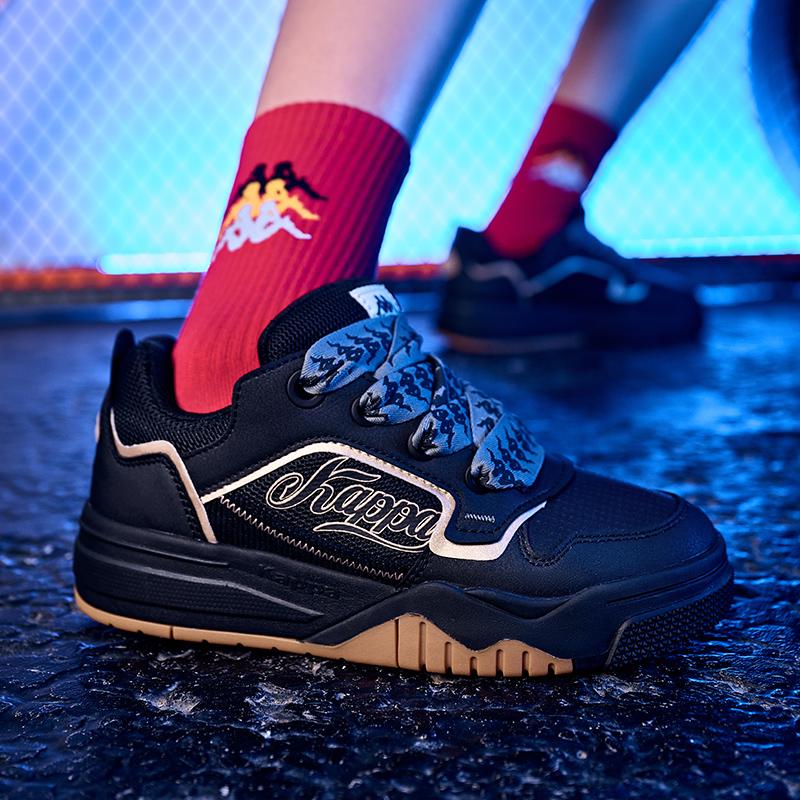Kappa Slip-Resistant Durable Breathable Low-Top Skate Shoes Unisex sneakers Black K0DU5CC09CJ-990
