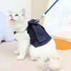 Pet Denim Dress Puppy Summer Dress Cute Bow-Knot Dog Dress Spring Summer Pet Clothes