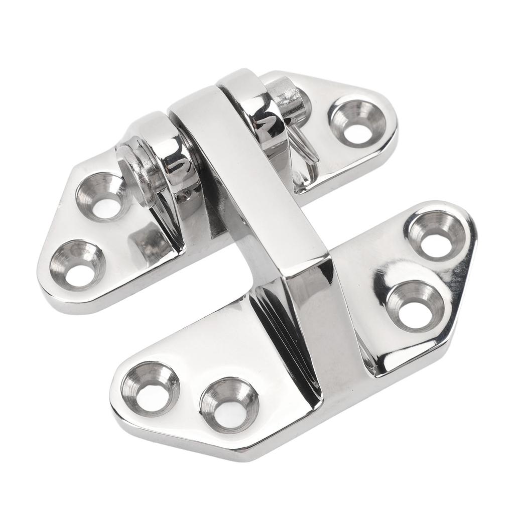 Marine Hinge 316 Stainless Steel Mirror Polished Rust Resistant Deck Hinge Boat Cabin Cover Hinge for Yacht