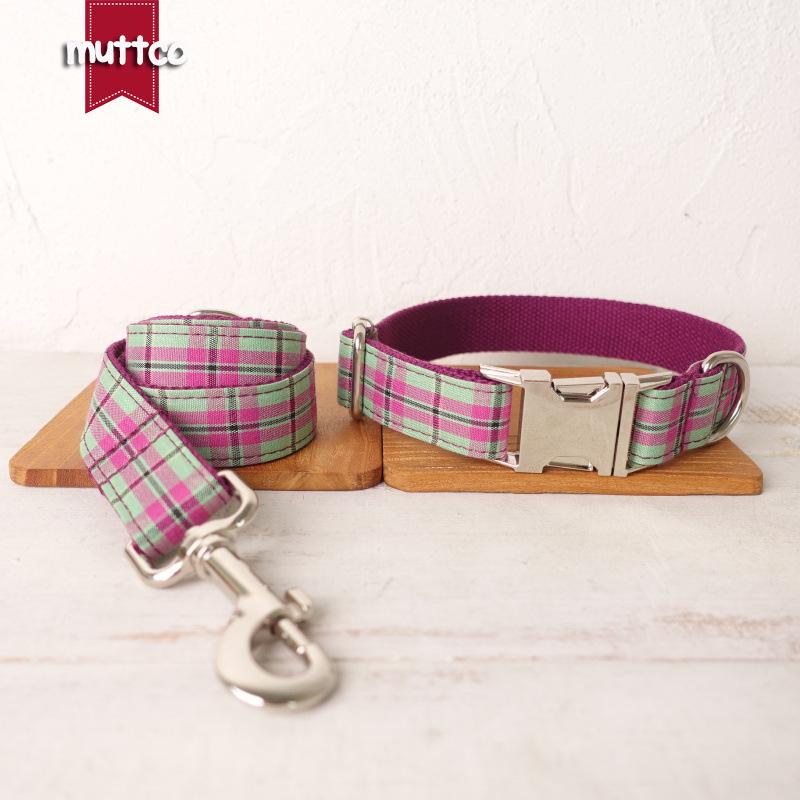 Teddy Golden Retriever Dog Collar & Tear-Resistant Leash Set (UDC-099) S