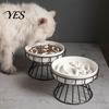 Spine Protection Pet Bowl Elevated Slow Feeder, Ceramic Dog with Stand, Prevents Holder Choking, Protects Spine, Raised Food for Cats Dogs Anti-Choke