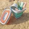 Beach Sand Play Set for Kids Folding Bucket Summer Water Toy Tools for Outdoor Fishing Camping