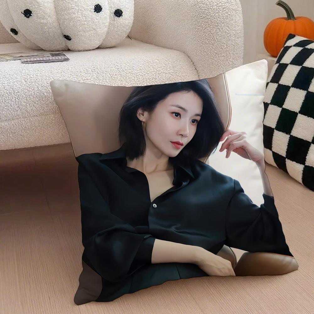 Actor Elegant LLee Bo Young Cushion Cover Throw Pillow Cover Hidden Button Durable Polyester Chair Cushion
