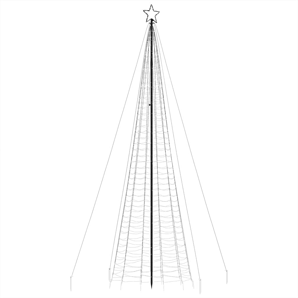 LED Christmas Tree with Ground Spikes 1534 Warm White LEDs 500 cm